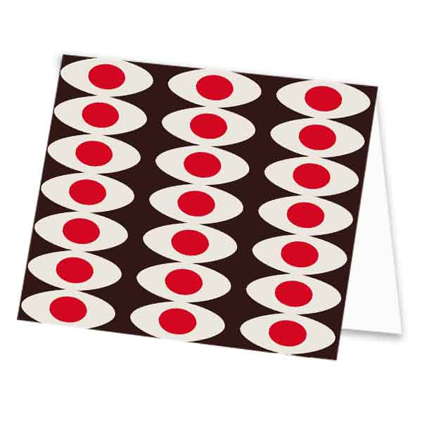 Mid Century Oval Pattern Notecard - ModLoungePaperCompany