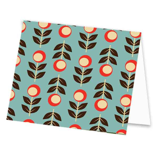 Folk Floral Notecard - ModLoungePaperCompany