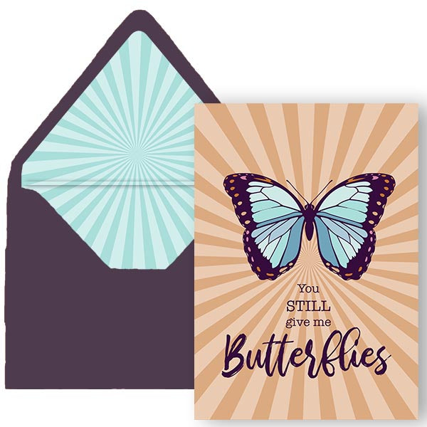 You Still Give Me Butterflies Love Anniversary Greeting Card