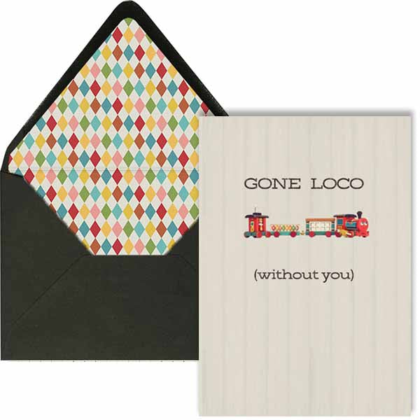 Gone Loco Miss You Card - ModLoungePaperCompany