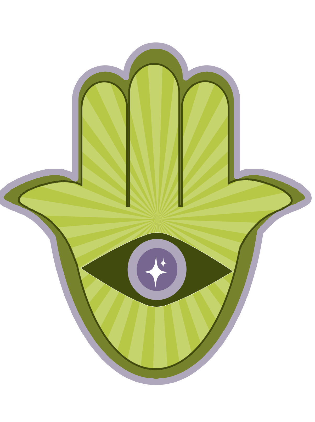 Spiritual Evil Eye with Hamsa Hand Vinyl Sticker