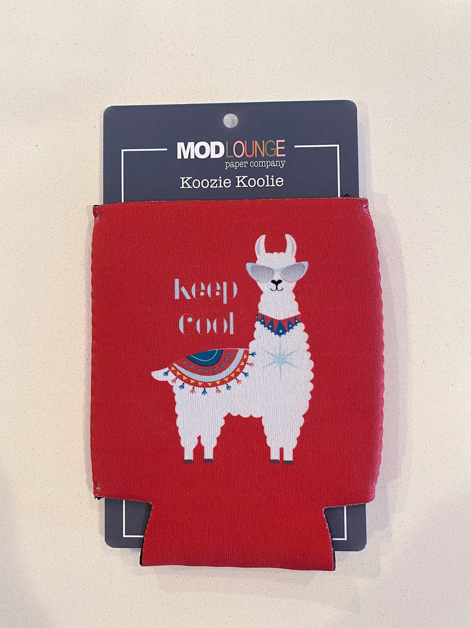 Llama Keep Cool Black Koozie - ModLoungePaperCompany