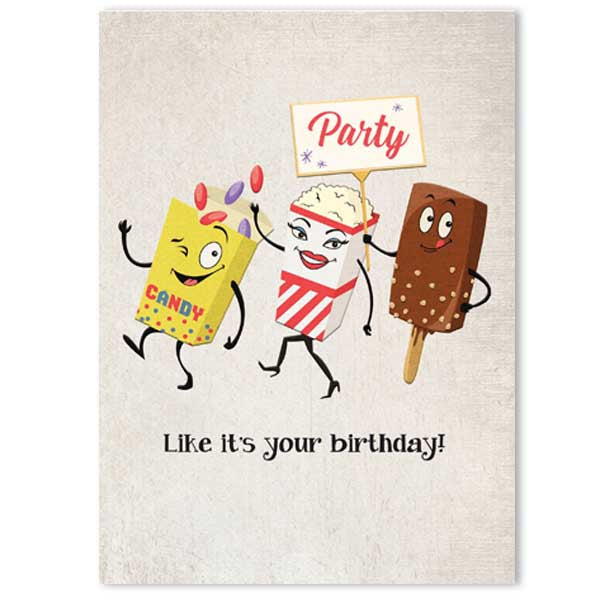 Lobby Refreshments Birthday Card - ModLoungePaperCompany