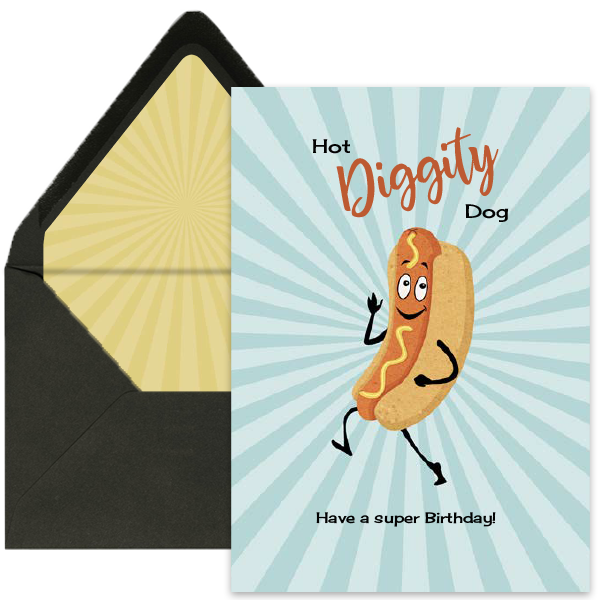 Hot Dog Birthday Card - ModLoungePaperCompany