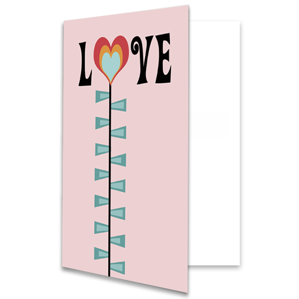 Love Flower Valentine Card - ModLoungePaperCompany