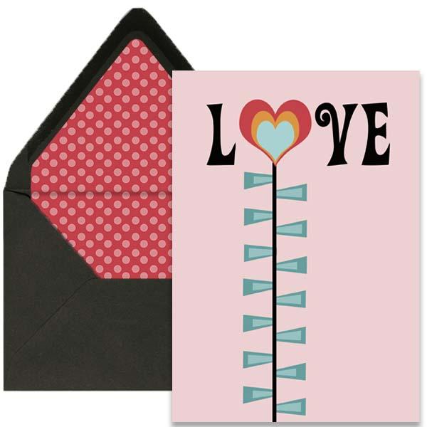 Love Flower Valentine Card - ModLoungePaperCompany