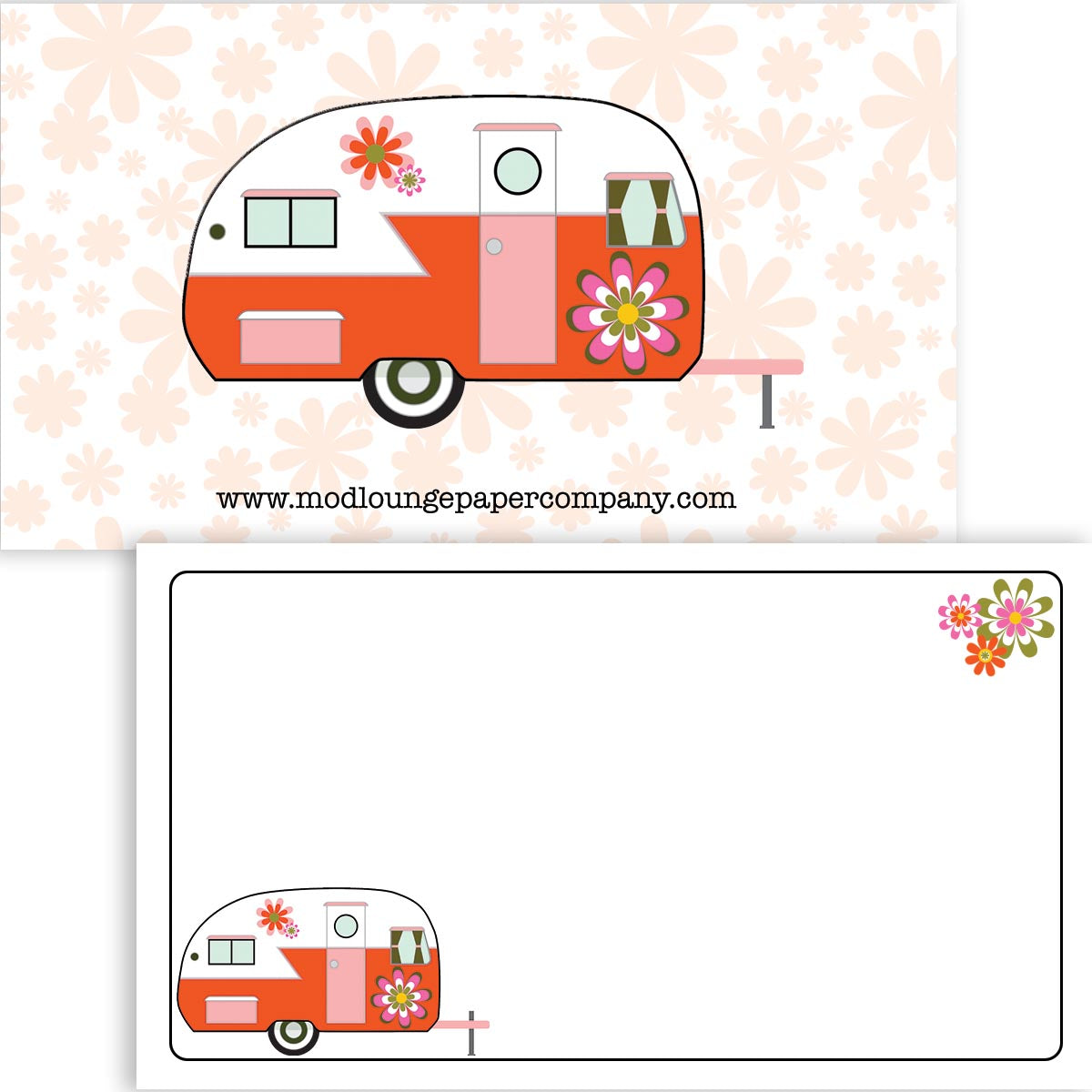 groovy floral happy camper mini memos little notes boxed set of 60 anytime sentiments