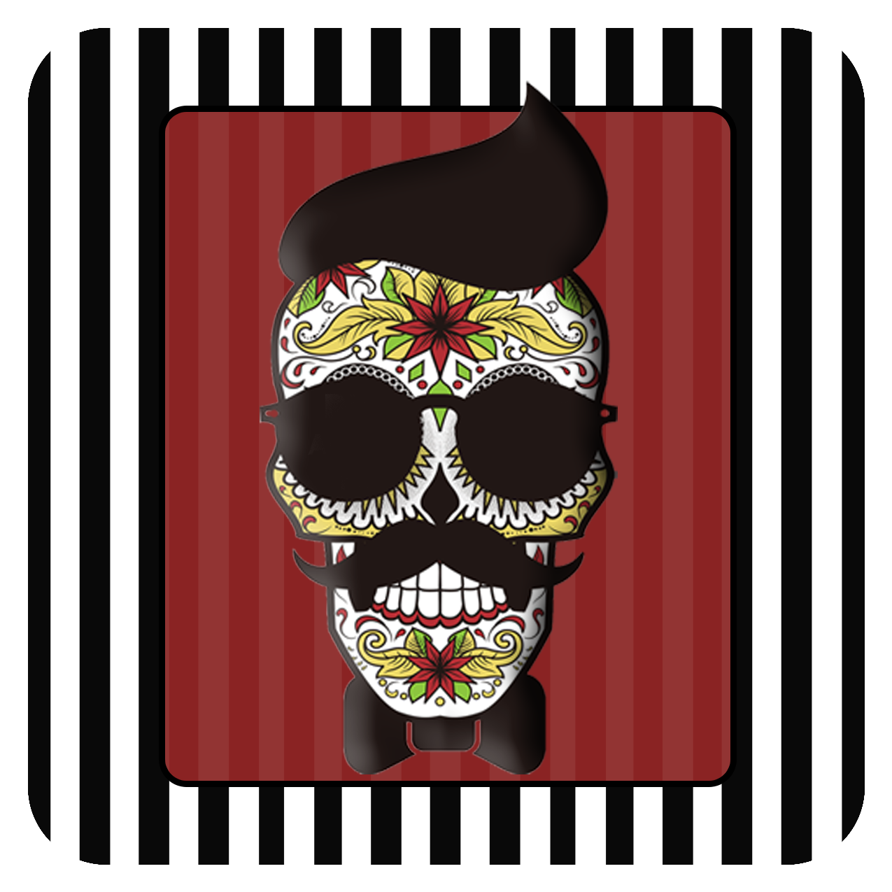 Sugar Skull Vintage Halloween Paper Party Coasters