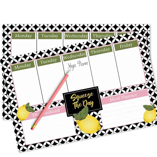 Retro Lemon Weekly Planner - ModLoungePaperCompany