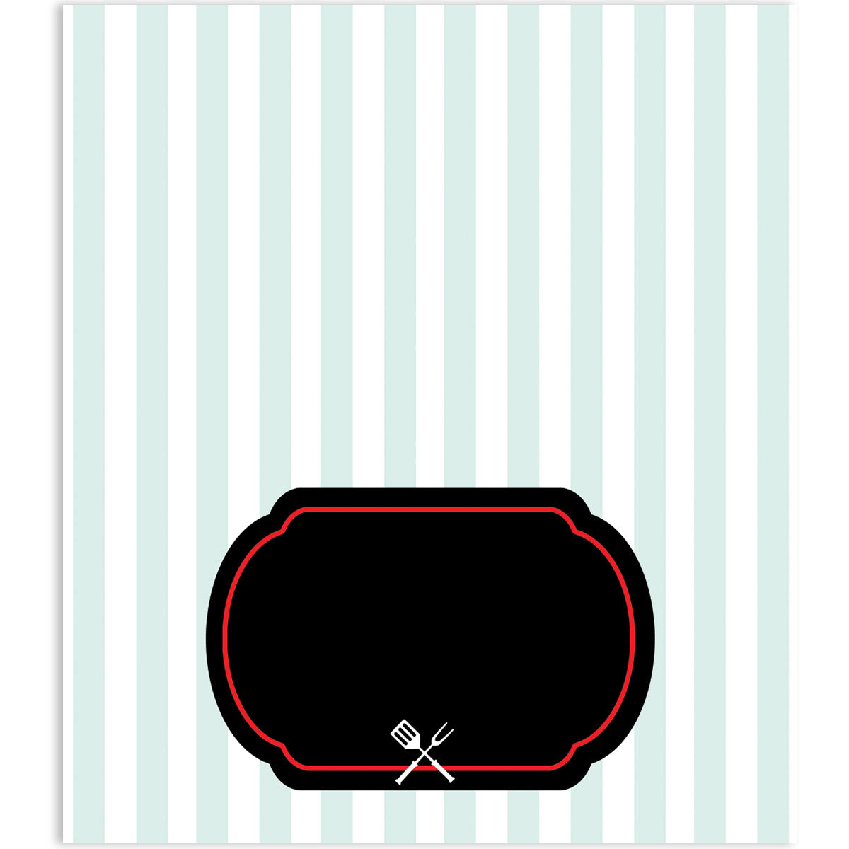 Backyard BBQ Checked Gingham Double Sided Place Cards