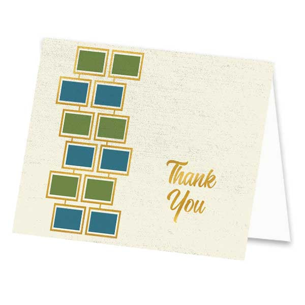 Square Rows Thank You Card - ModLoungePaperCompany