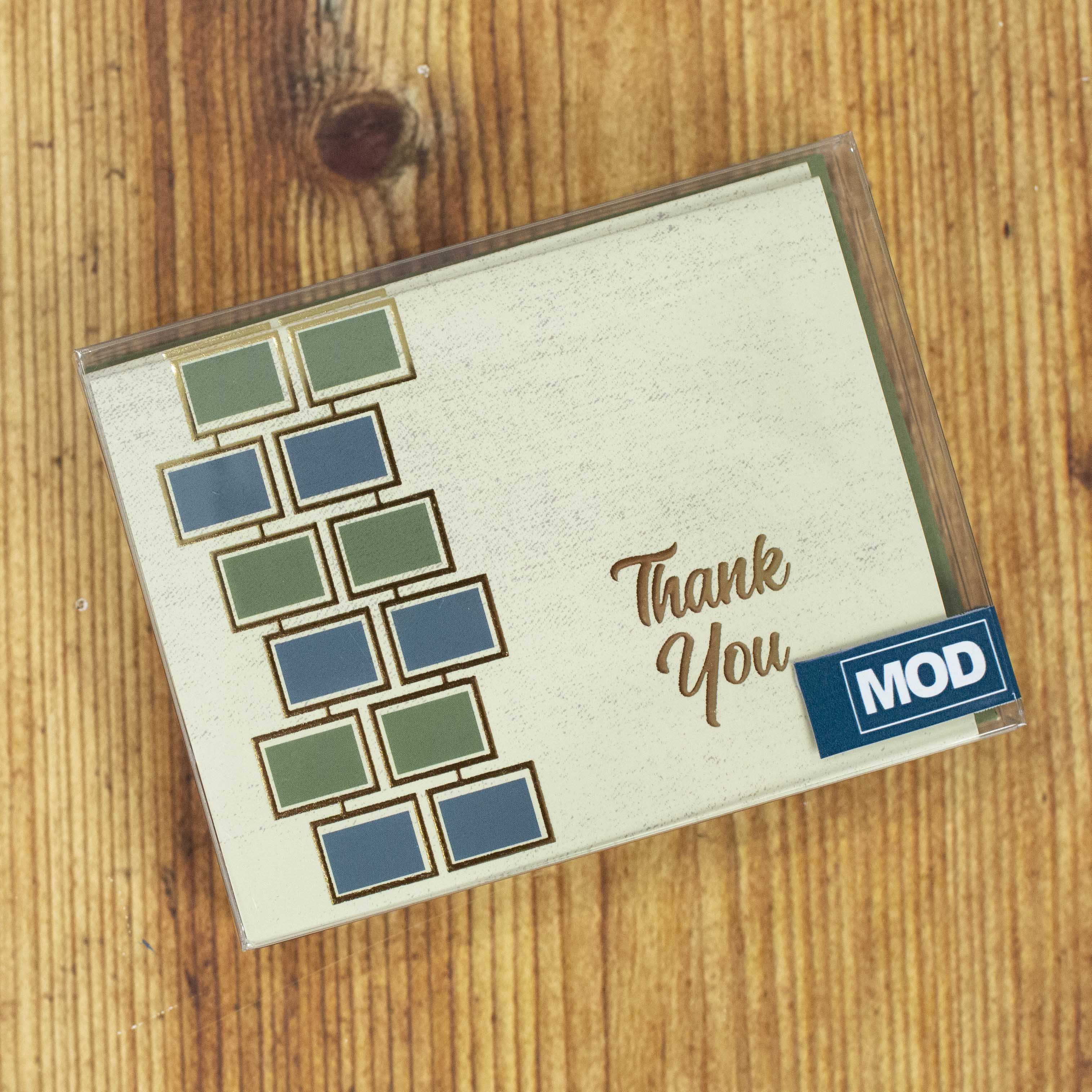 Square Rows Thank You Card - ModLoungePaperCompany
