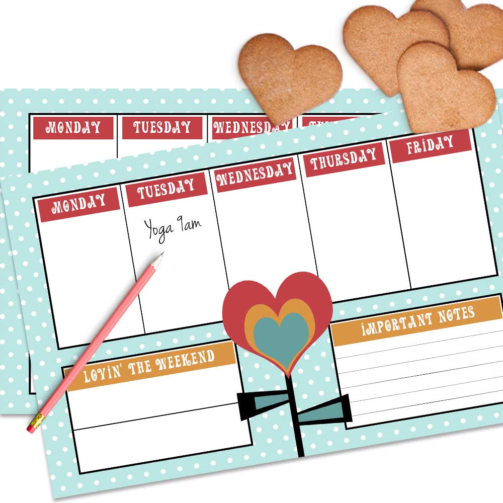 Love Flower Valentine Notepad - ModLoungePaperCompany