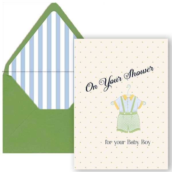 Vintage Baby Boy Shower Card - ModLoungePaperCompany