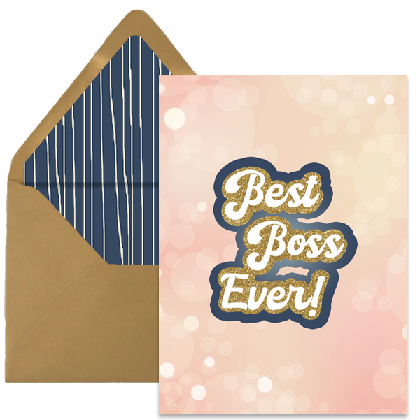 Best Boss Ever Greeting Card - ModLoungePaperCompany