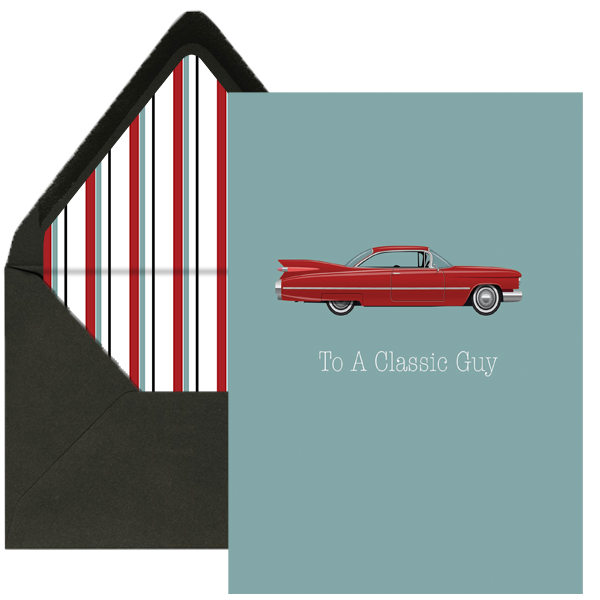 Classic Guy Greeting Card - ModLoungePaperCompany