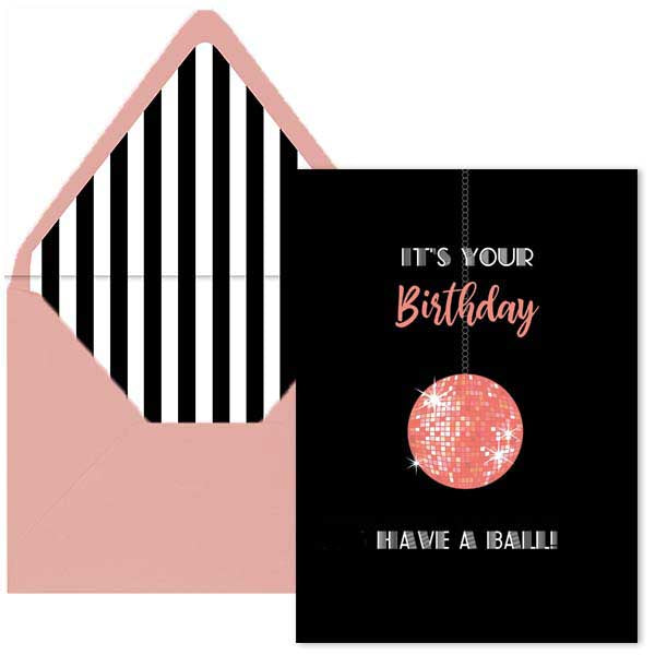 Disco Ball Birthday Card - ModLoungePaperCompany
