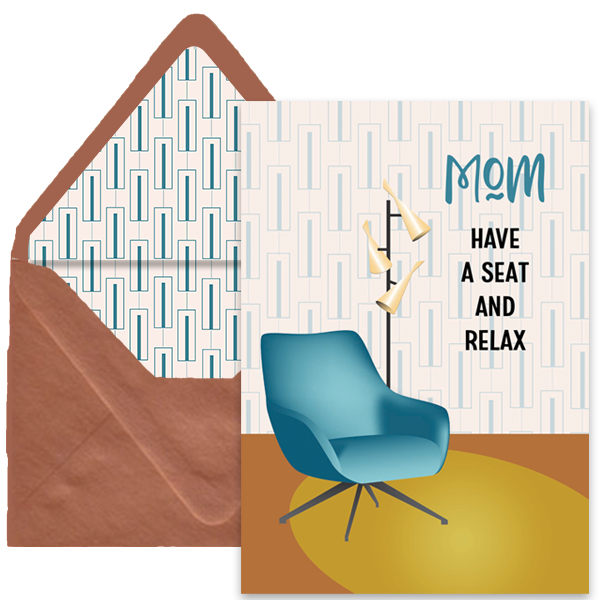 Mod Furniture Mothers Day Card - ModLoungePaperCompany