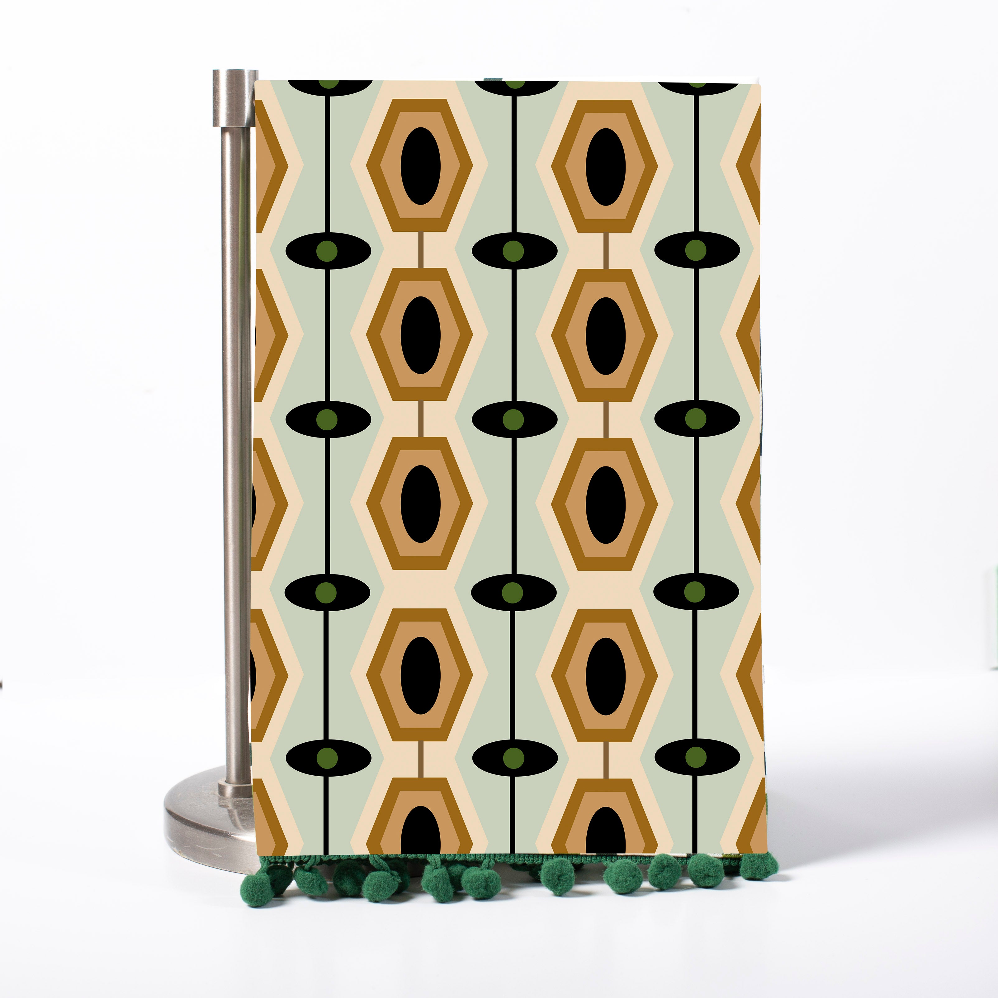mid c entury modern tiki vintage bar tea towel