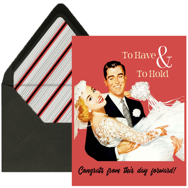 Wedding Couple To Have and to Hold Wedding Card - ModLoungePaperCompany