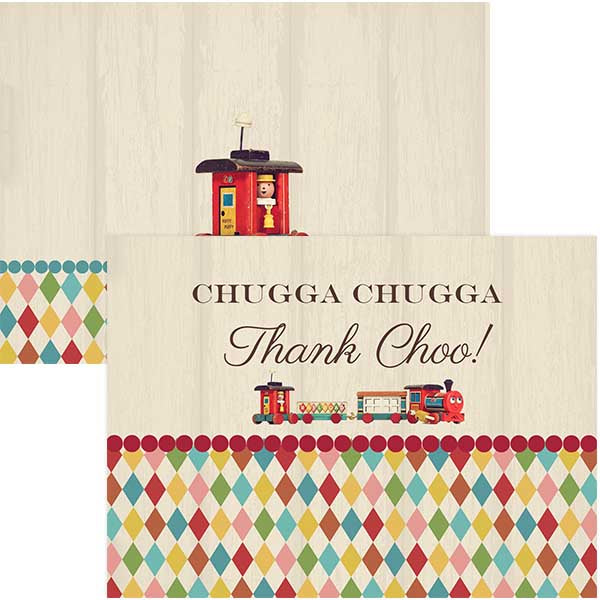 Vintage Train Thank You card - ModLoungePaperCompany