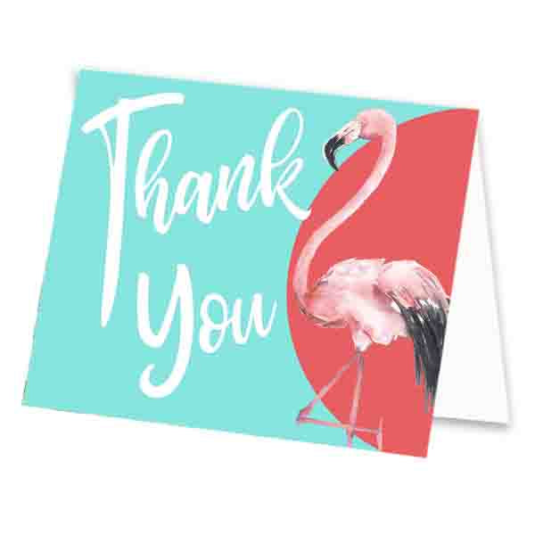 Flamingo Thank You Card - ModLoungePaperCompany