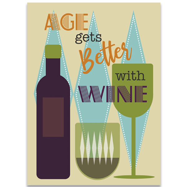 Wine Greeting Card - ModLoungePaperCompany
