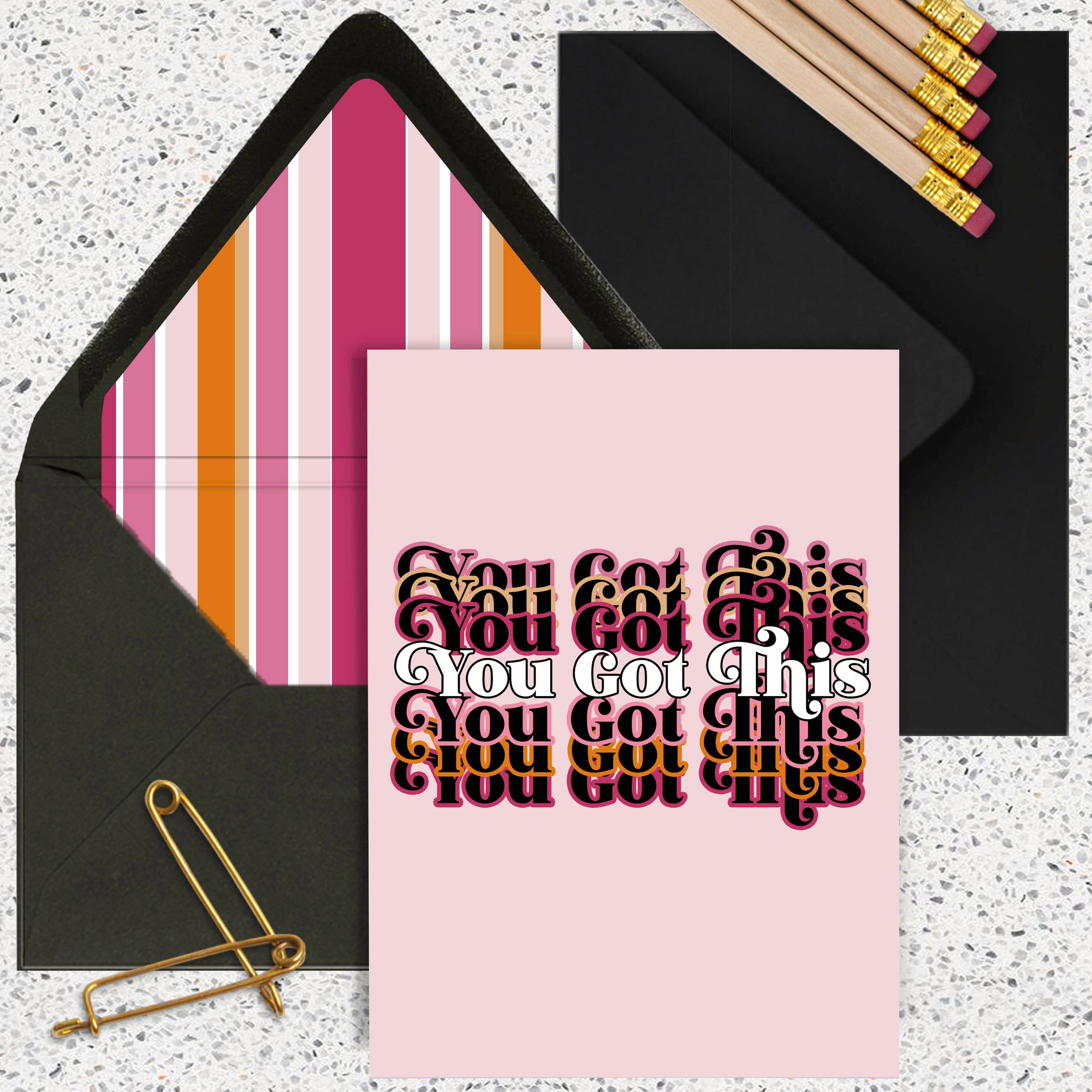 You Got This Retro Font Card