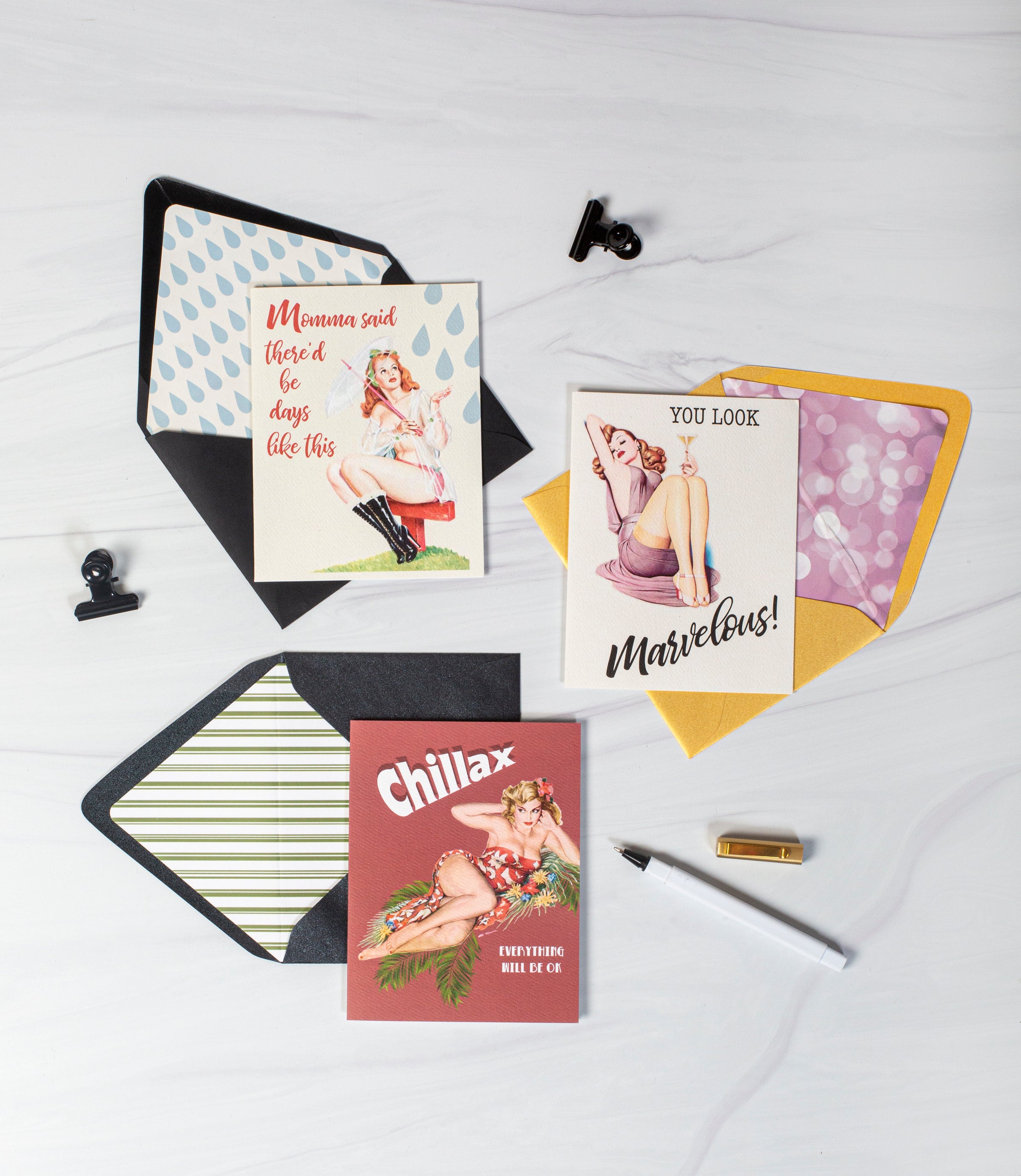 Retro Pinup Cards