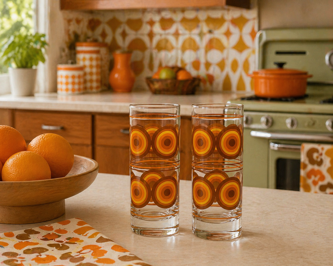 Warm + Sunny Retro Barware