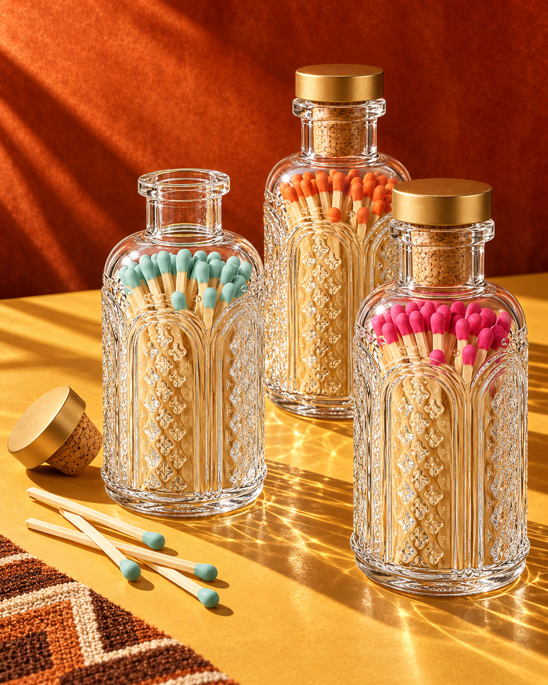 Wholesale Decorative Matches in Glass Jars | Mod Lounge