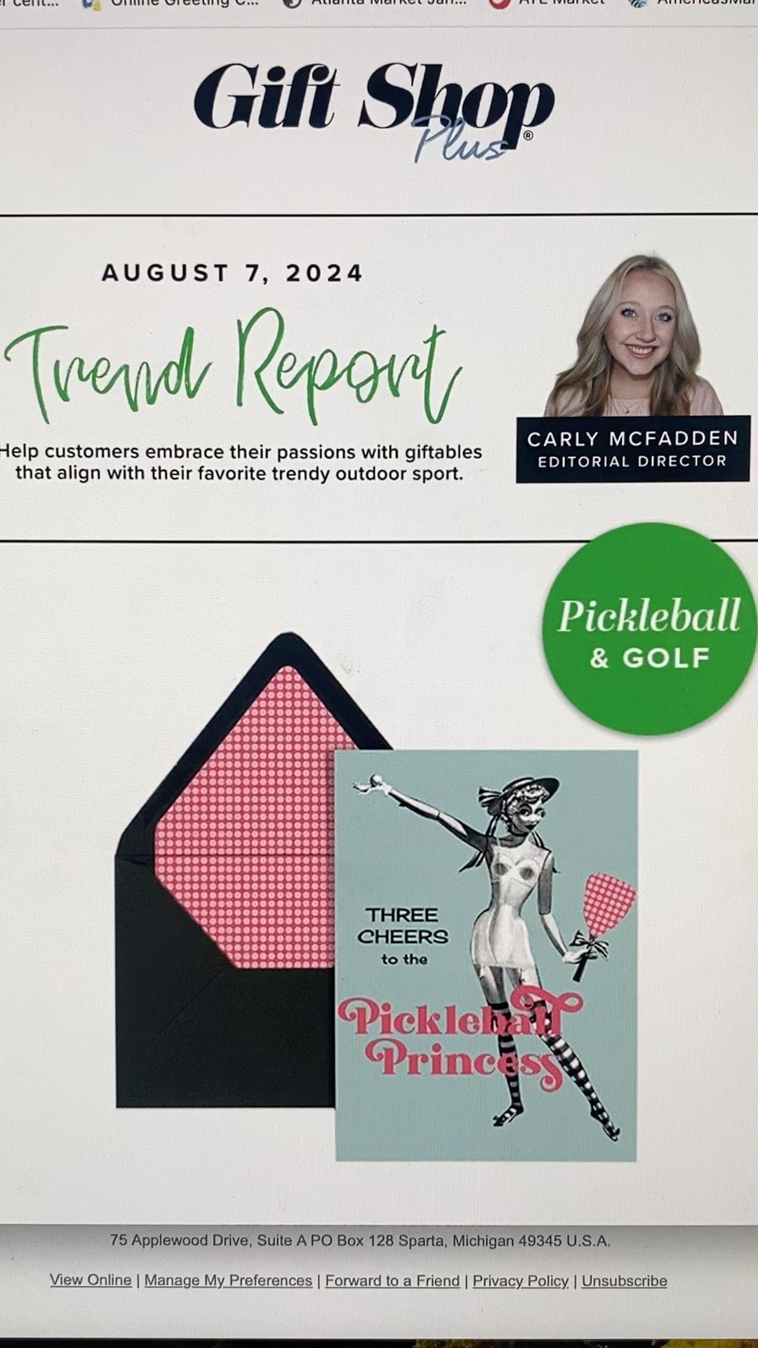 Pickle ball Princess Greeting Card