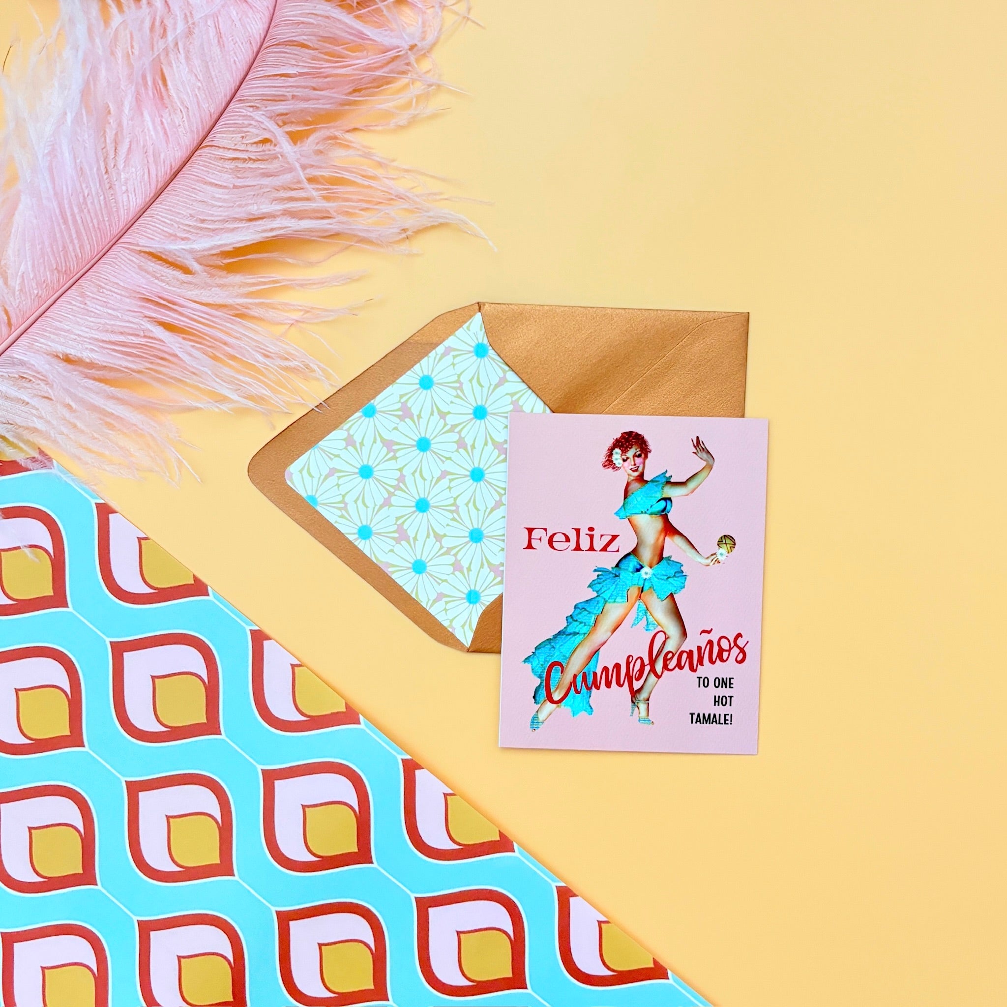 Feliz Cumpleaños Hot Tamale Vintage Pinup Birthday Card