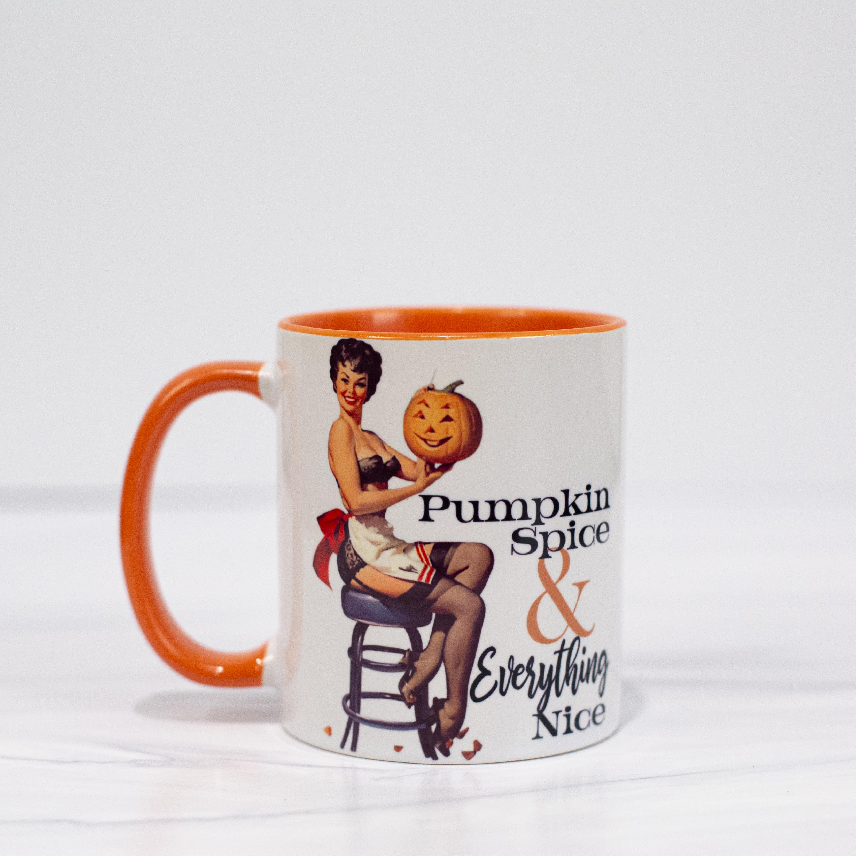 Pumpkin Spice and Everything Nice Vintage Pinup Mug