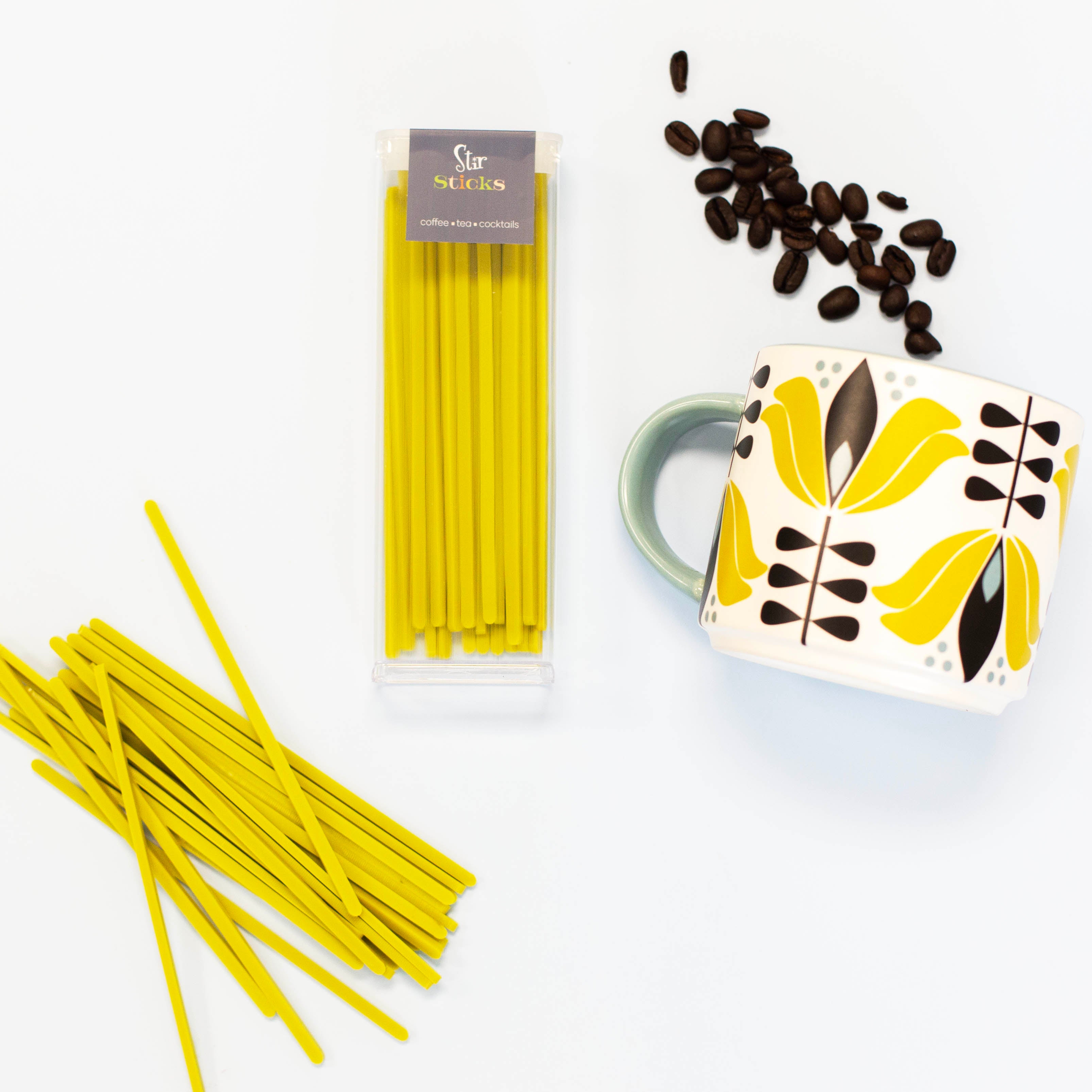 Chartreuse Acrylic Beverage Stir Stick Coffee Stirrer