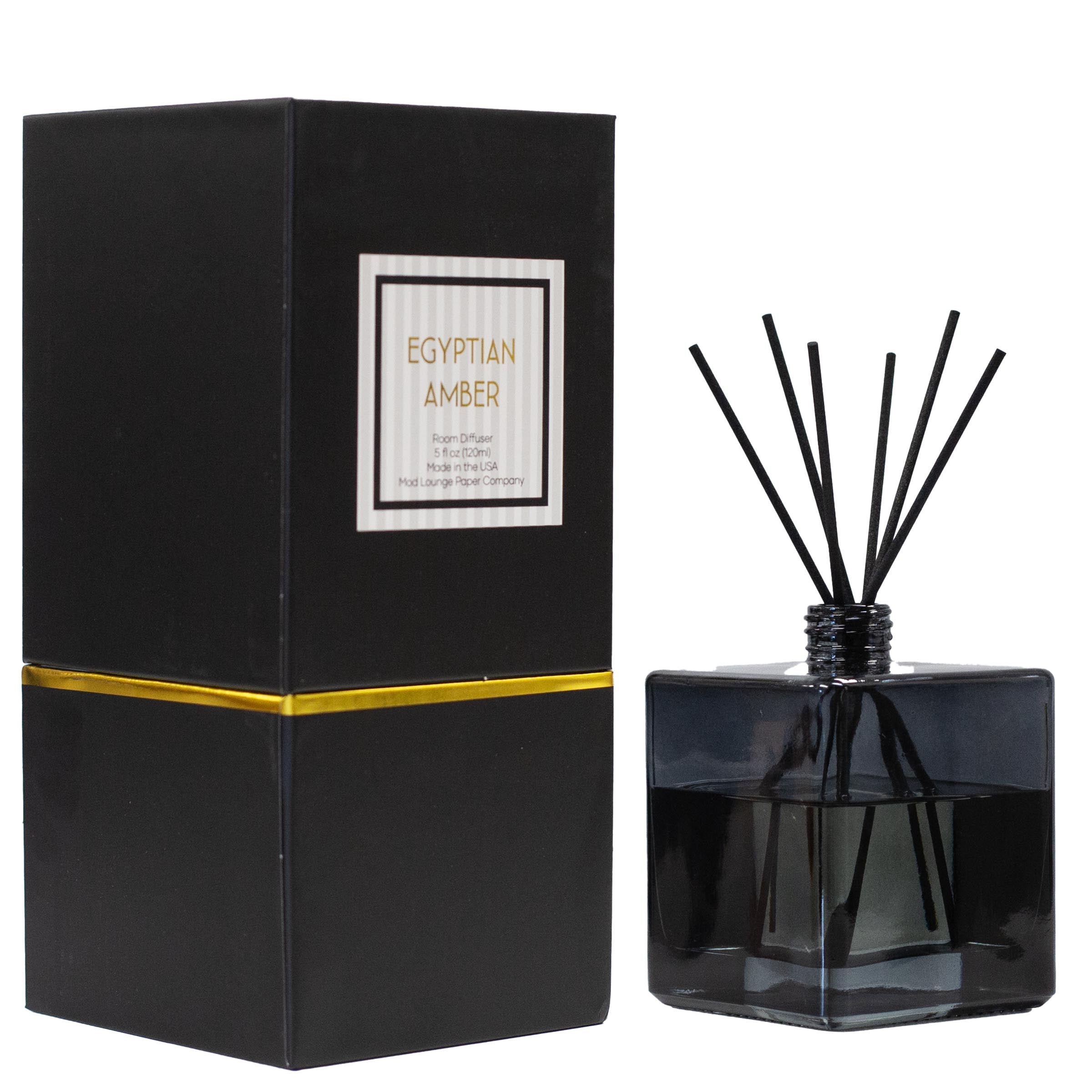 Black and Gold Egyptian Amber Reed Diffuser