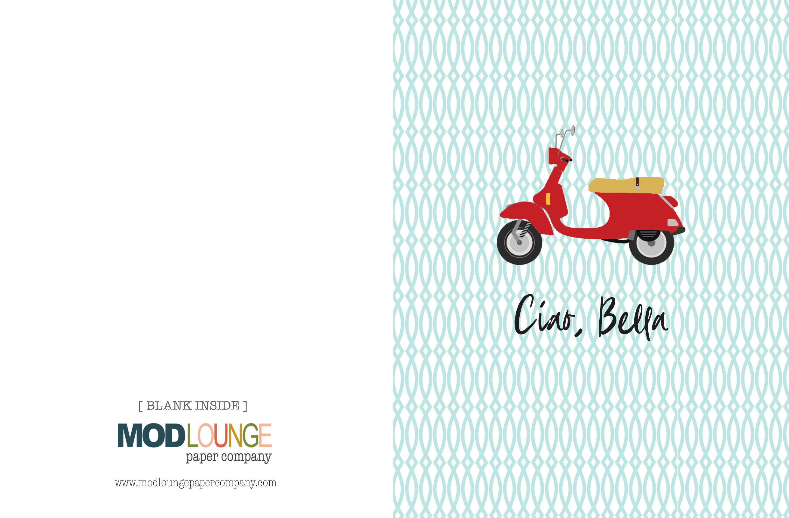 Ciao Bella Vintage Vespa Goodbye Greeting Card