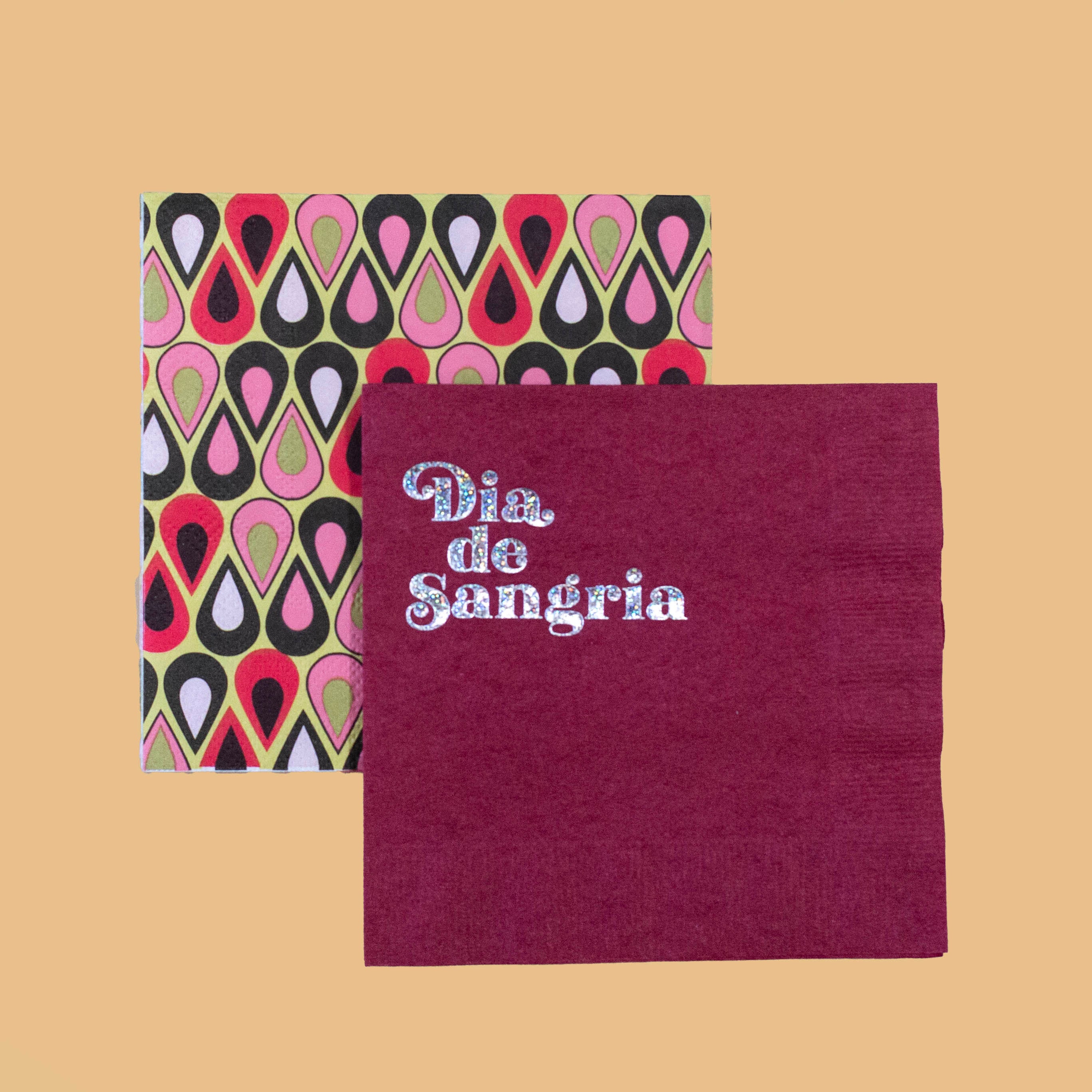 Dia de Sangria Funny Silver Foil Wine Night Cocktail Napkin