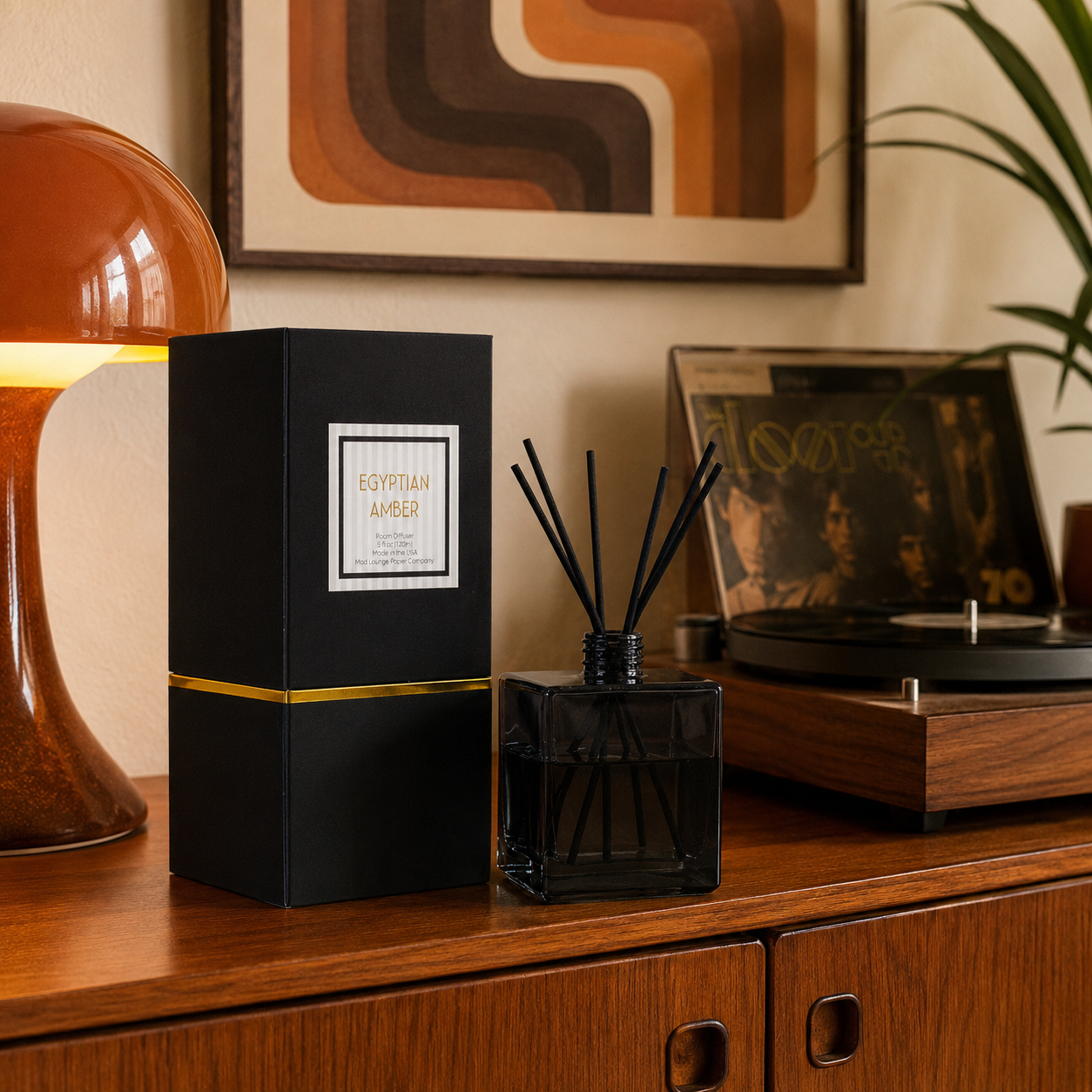 Black and Gold Egyptian Amber Reed Diffuser