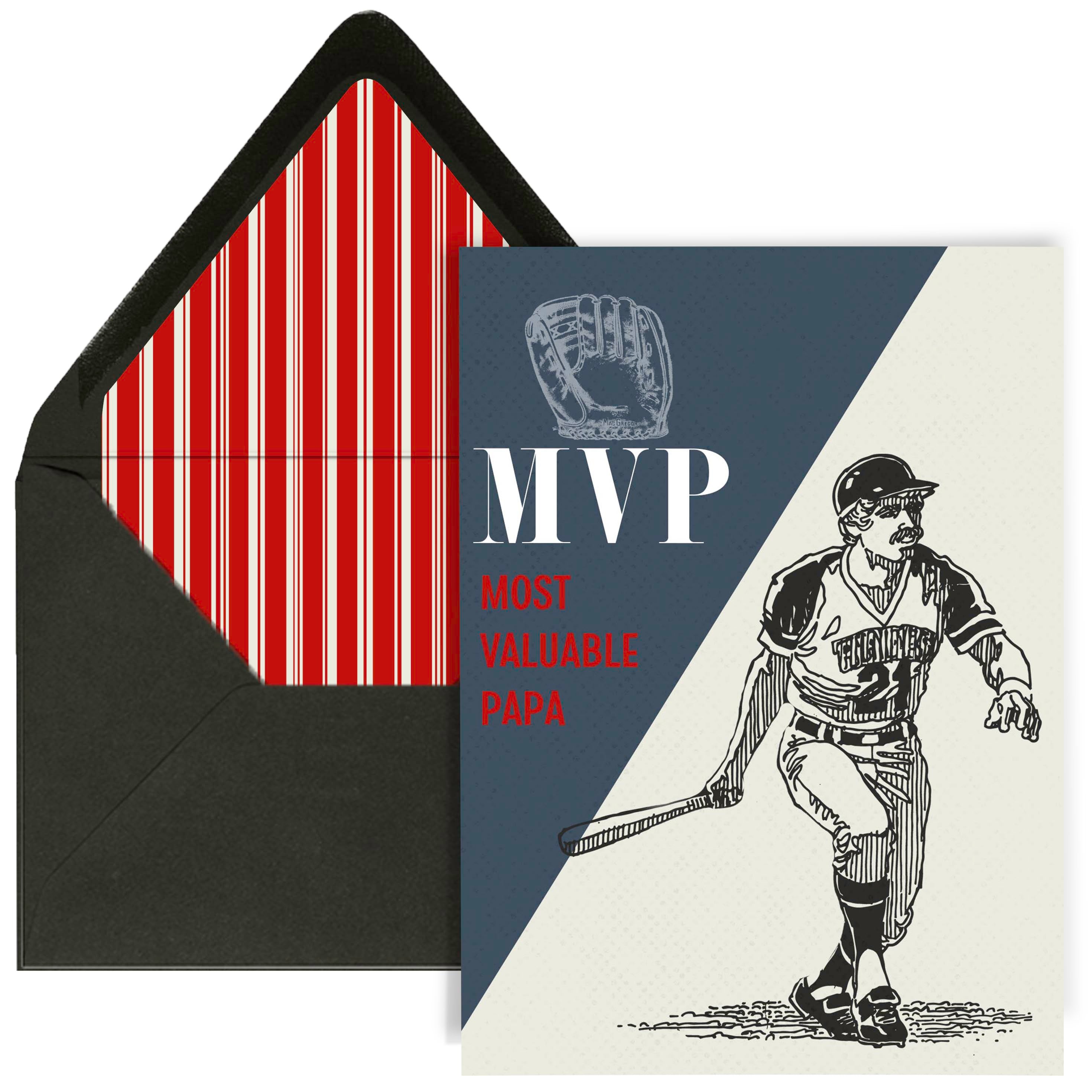 MVP Most Valuable Papa Baseball Greeting Card