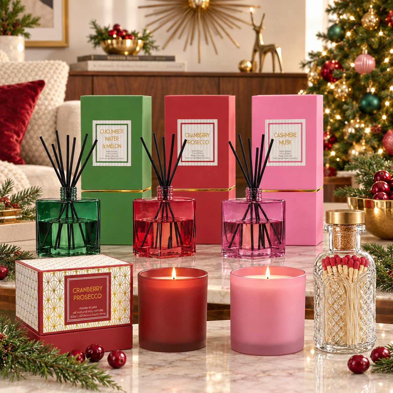 Holiday Reed Diffuser Bundle