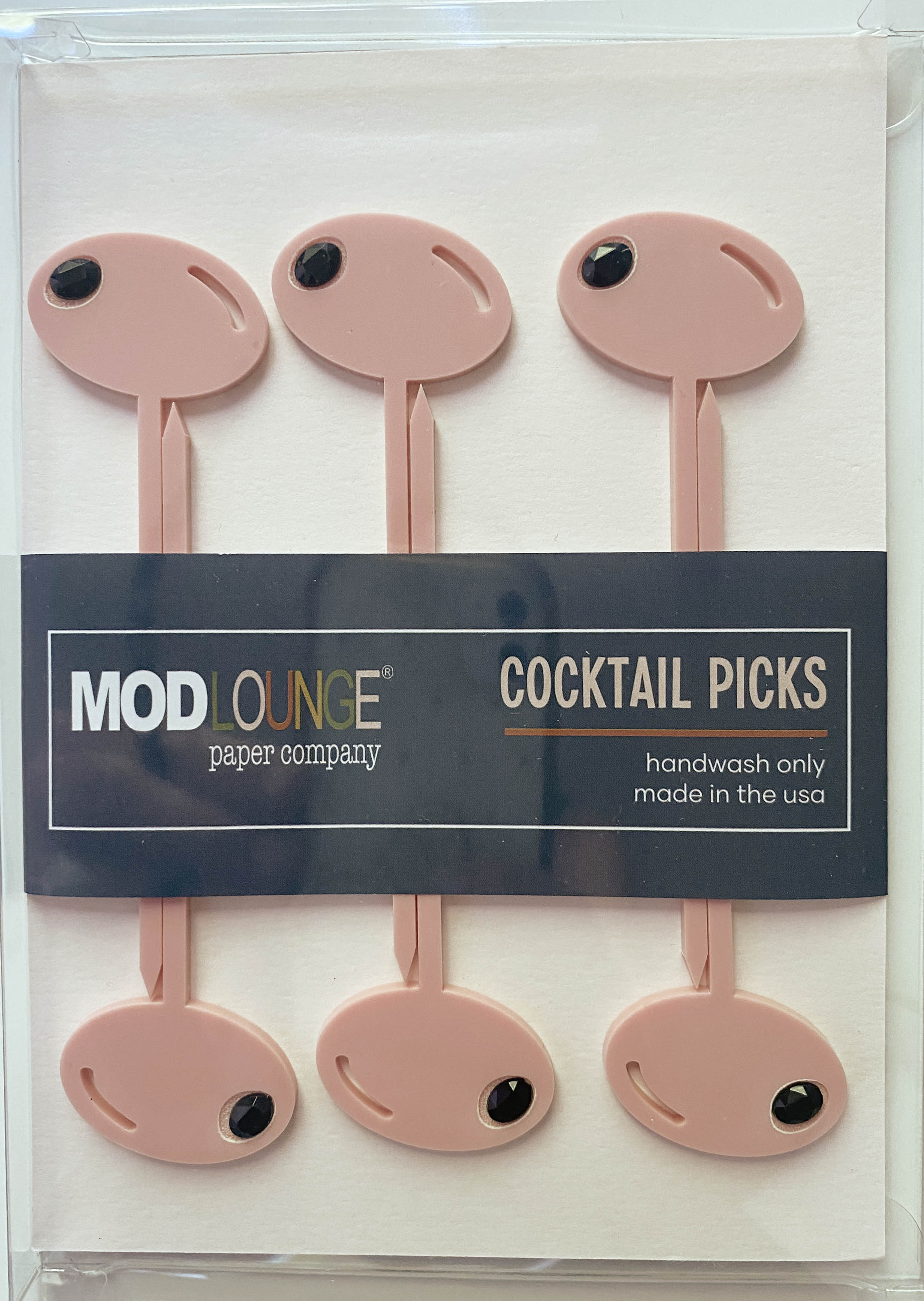 Pink Olive Cocktail Pick Set