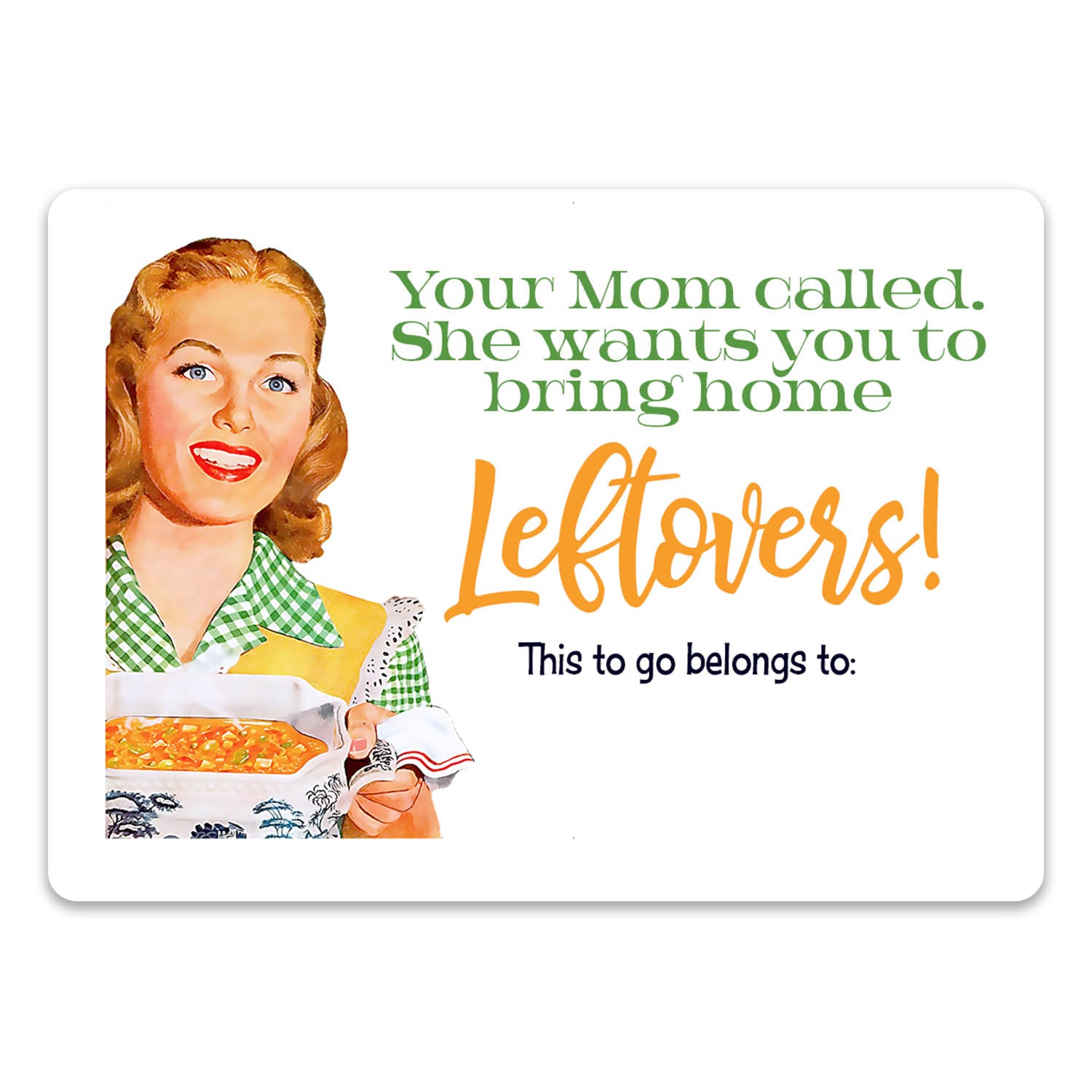 Funny Retro Housewife Mom Called Leftover Sticker