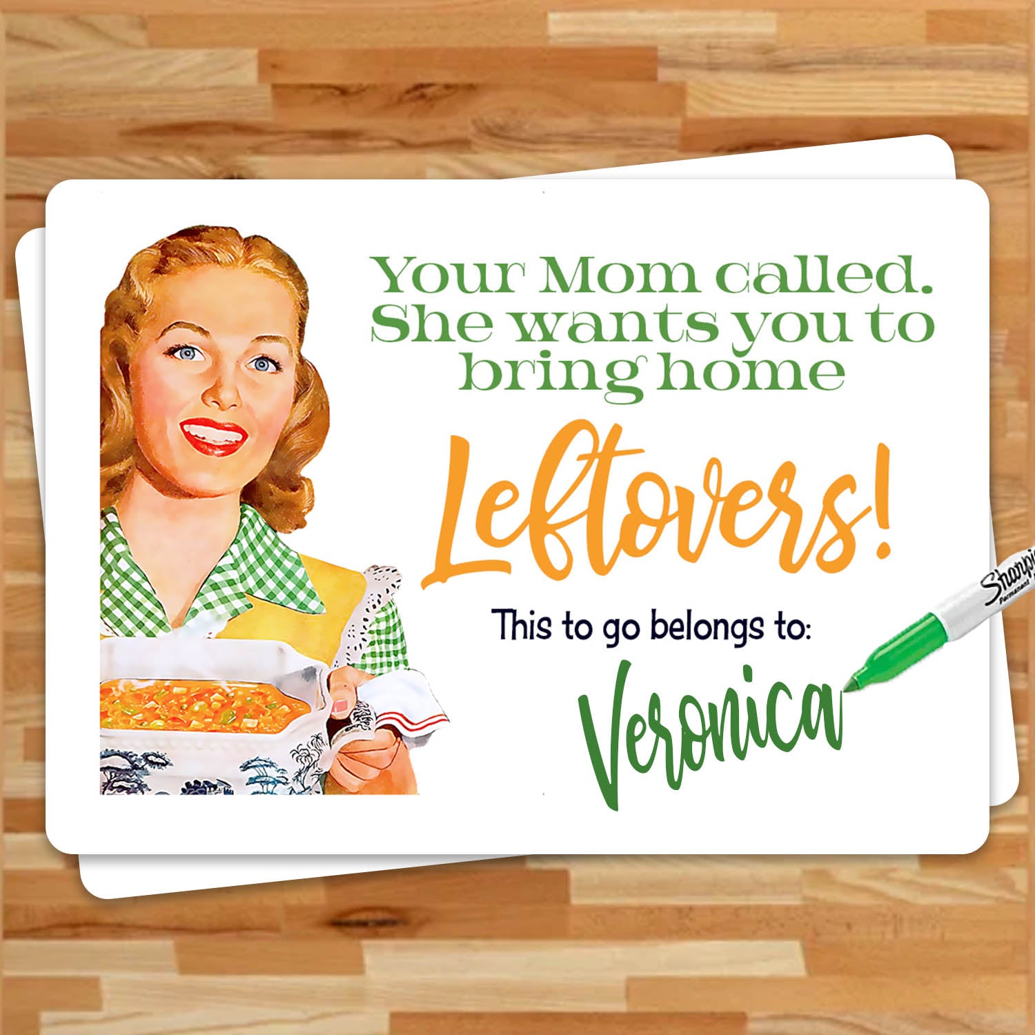 Funny Retro Housewife Mom Called Leftover Sticker