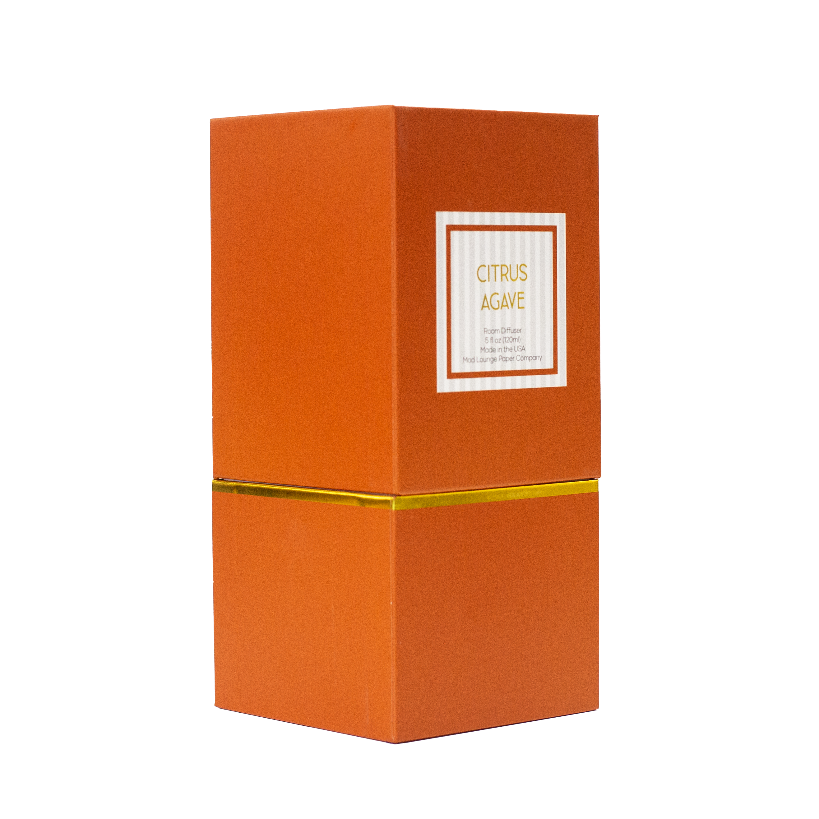 Orange Citrus Agave Gold Foil Luxury Reed Diffuser