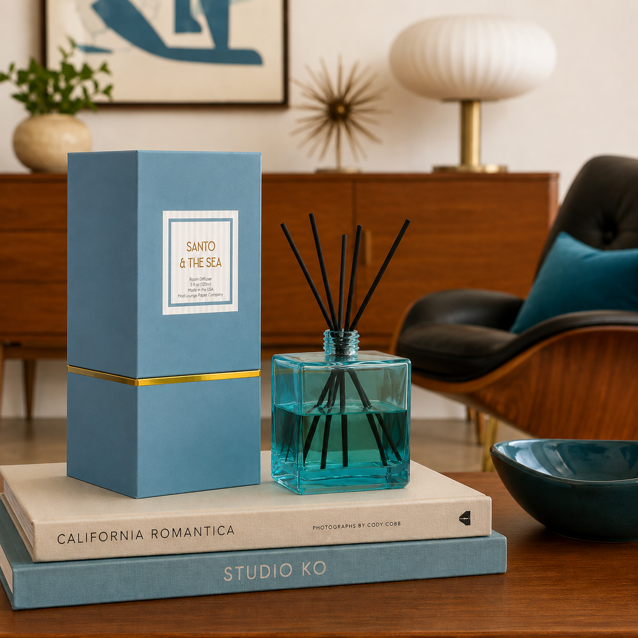 Light Blue Palo Santo & The Sea Reed Diffuser