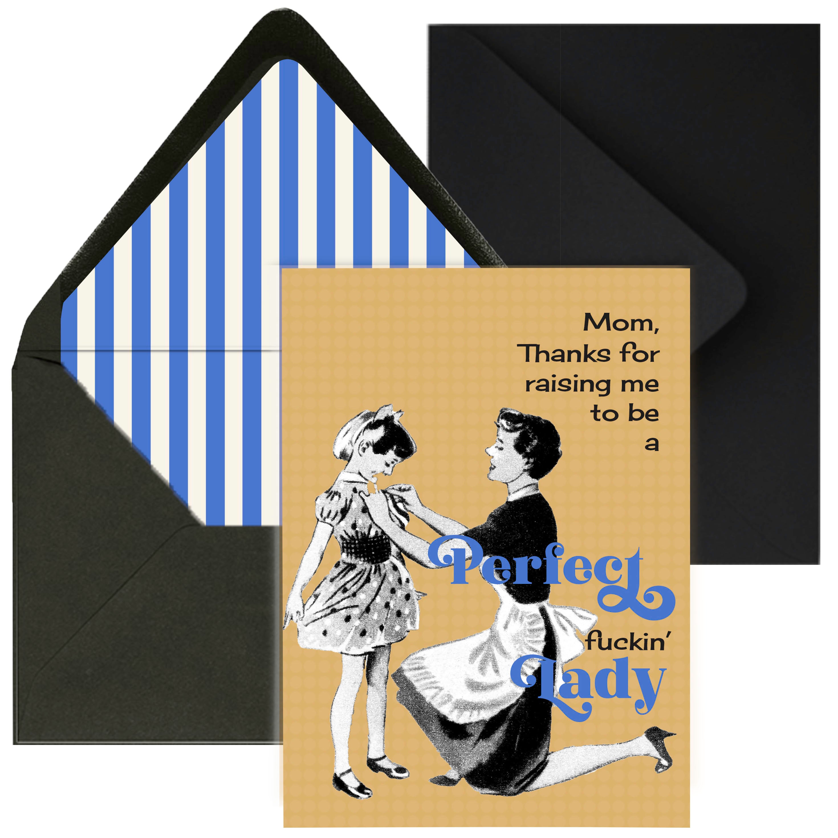 Perfect F-ing Lady Greeting Card for Mom