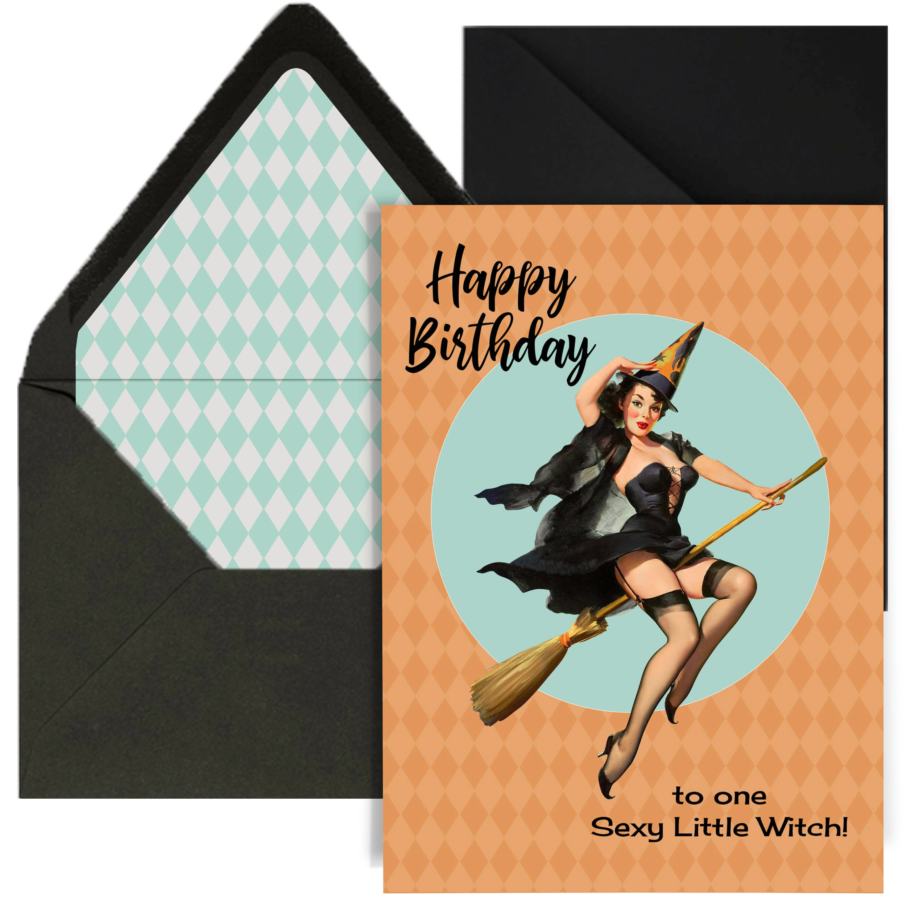 Sexy Little Witch Birthday Card