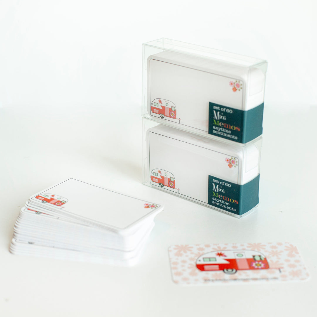groovy floral happy camper mini memos little notes boxed set of 60 anytime sentiments