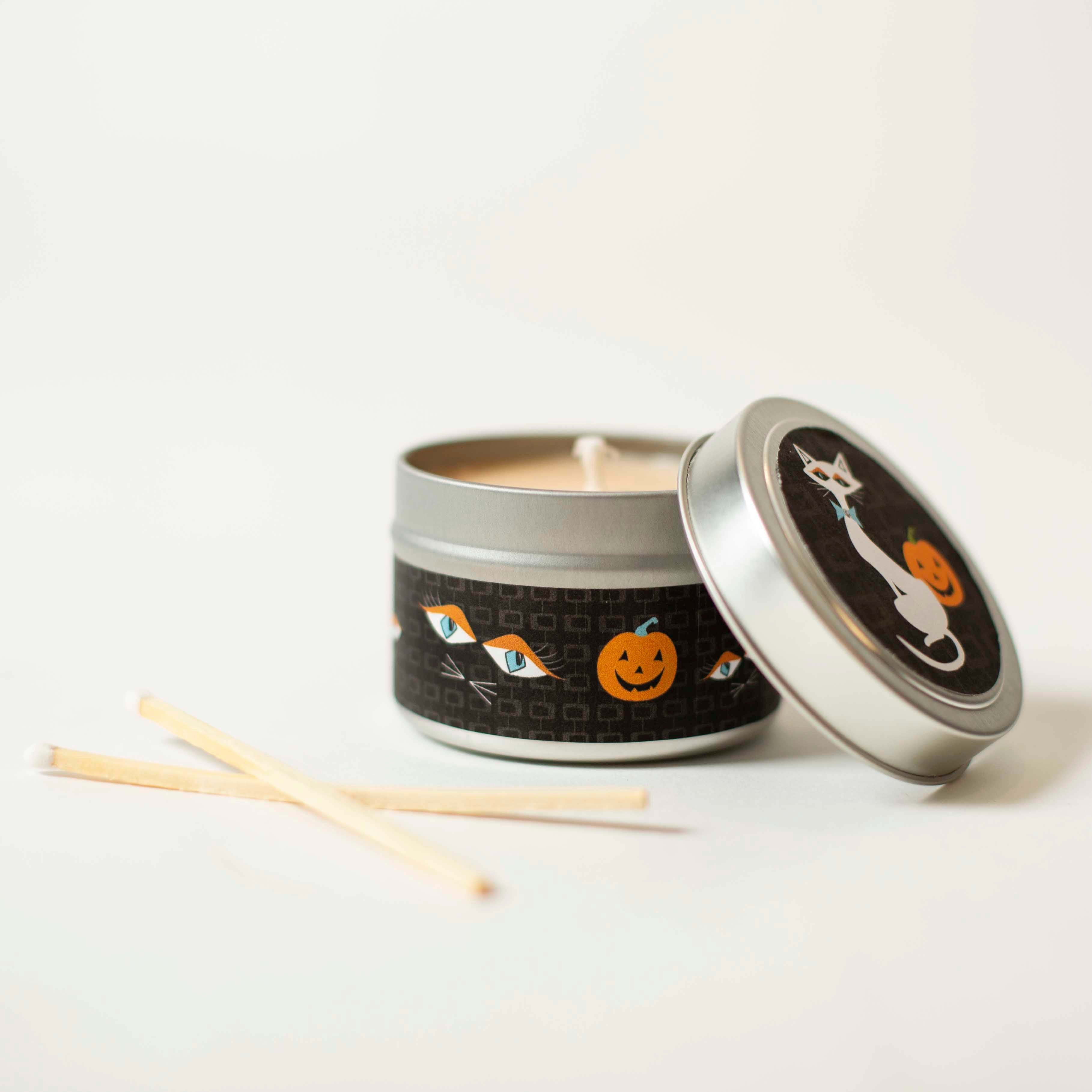 White Cat Travel Candle - ModLoungePaperCompany